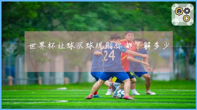 世界杯让球买球规则你都了解多少